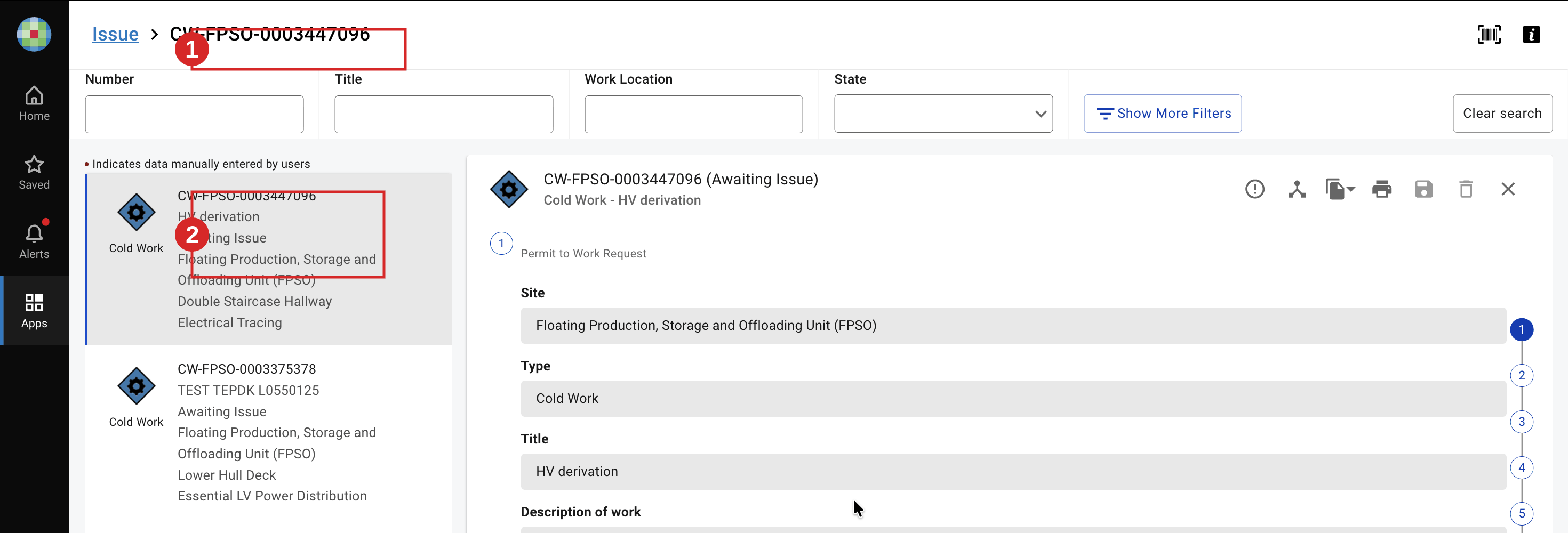 Open a permit awaiting issue from your worklist.